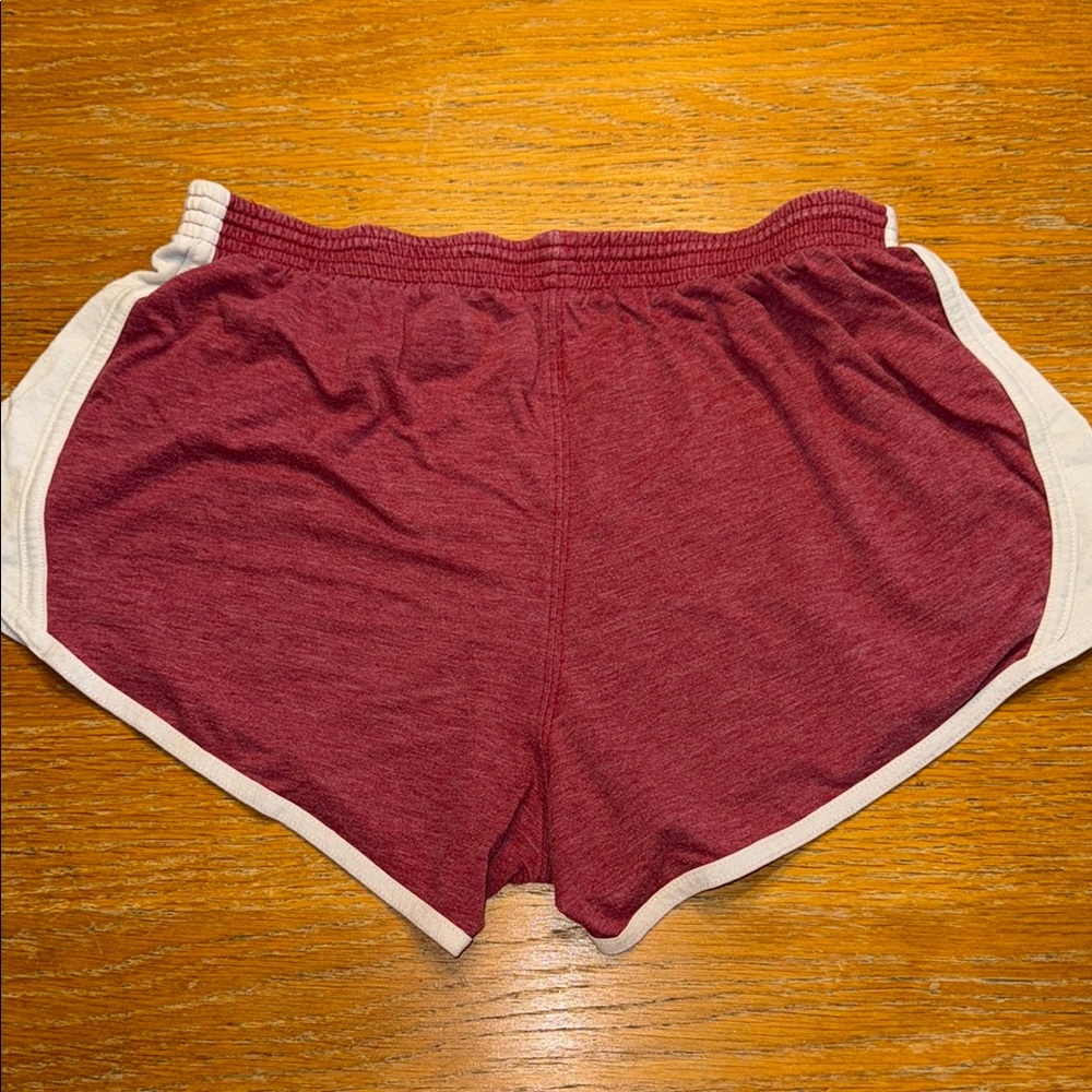 Red and White Athletic Shorts Lightweight Mesh Design - Picture 4 of 4